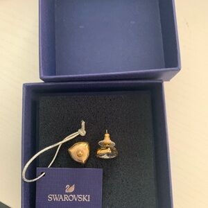 Swarovski Gold and Silver Tone Earrings